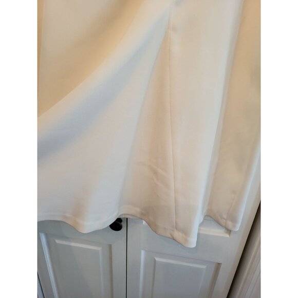 Ivory A Line Skirt Sag Harbor Sz 10 Side Pleat Retro Twee Minimalist Old Money - Picture 6 of 8